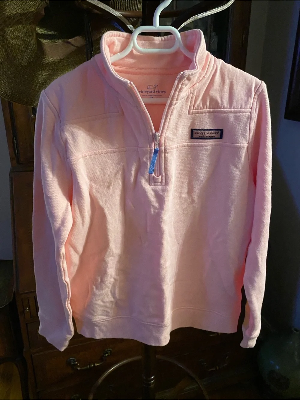 Vineyard Vines Light Pink Quarter-Zip Pullover kids M (10-12)